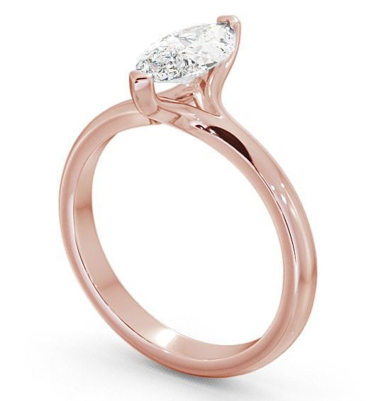 Marquise Diamond Engagement Ring 18K Rose Gold Solitaire - Bisley ENMA2_RG_THUMB1