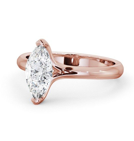  Marquise Diamond Engagement Ring 18K Rose Gold Solitaire - Bisley ENMA2_RG_THUMB2 