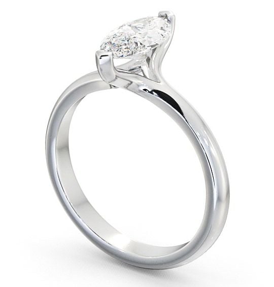 Marquise Diamond Engagement Ring 9K White Gold Solitaire - Bisley ENMA2_WG_THUMB1