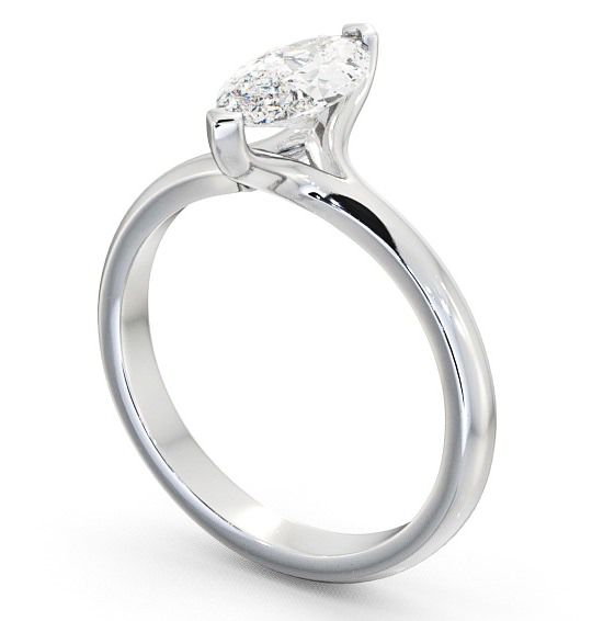 Marquise Diamond 2 Prong Engagement Ring Platinum Solitaire ENMA2_WG_THUMB1