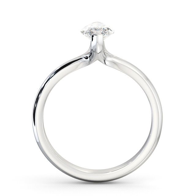 Marquise Diamond Engagement Ring Palladium Solitaire - Bisley ENMA2_WG_UP