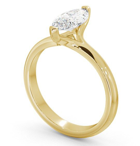 Marquise Diamond Engagement Ring 9K Yellow Gold Solitaire - Bisley ENMA2_YG_THUMB1
