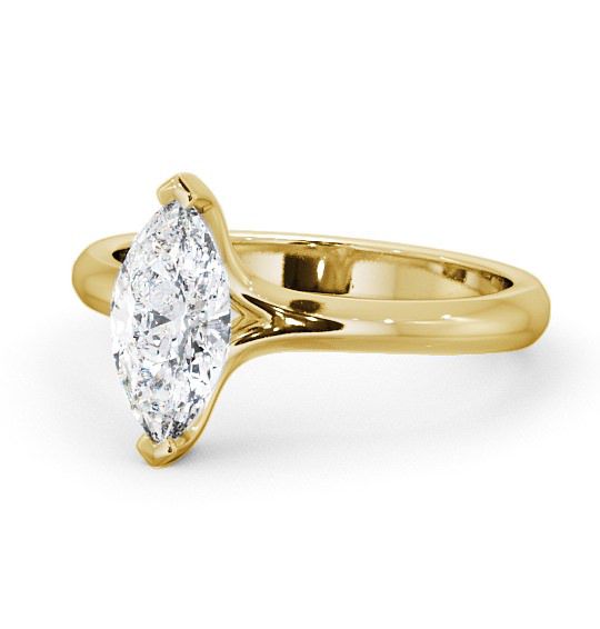  Marquise Diamond Engagement Ring 18K Yellow Gold Solitaire - Bisley ENMA2_YG_THUMB2 