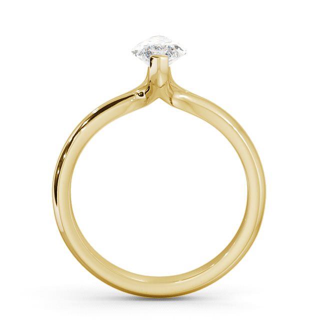 Marquise Diamond Engagement Ring 18K Yellow Gold Solitaire - Bisley ENMA2_YG_UP