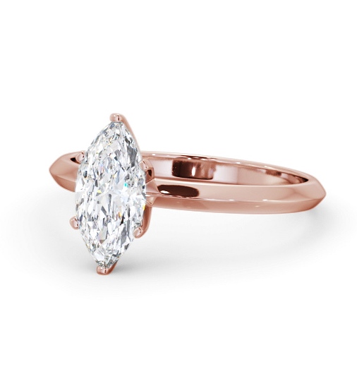  Marquise Diamond Engagement Ring 9K Rose Gold Solitaire - Brieana ENMA30_RG_THUMB2 
