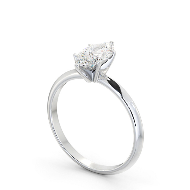 Marquise Diamond Engagement Ring 9K White Gold Solitaire - Brieana ENMA30_WG_SIDE