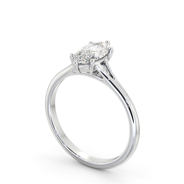 Marquise Diamond Engagement Ring 9K White Gold Solitaire - Felix ENMA31_WG_SIDE