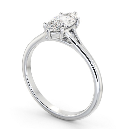 Marquise Diamond Floating Head Design Engagement Ring 18K White Gold Solitaire ENMA31_WG_THUMB1