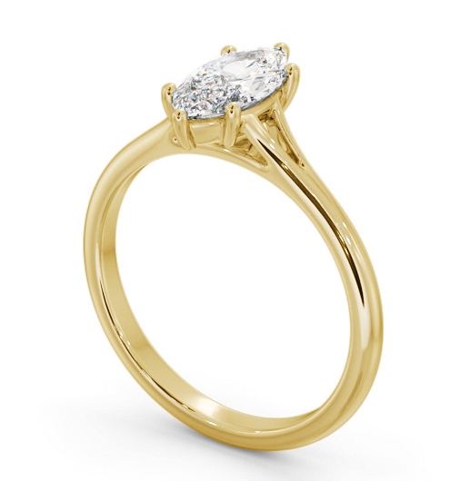 Marquise Diamond Floating Head Design Engagement Ring 18K Yellow Gold Solitaire ENMA31_YG_THUMB1