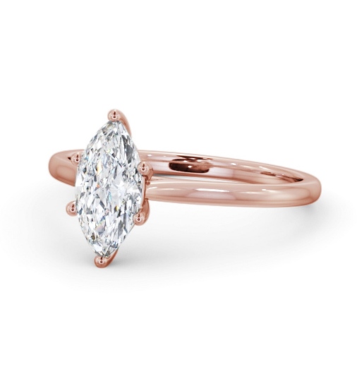  Marquise Diamond Engagement Ring 18K Rose Gold Solitaire - Davenham ENMA32_RG_THUMB2 