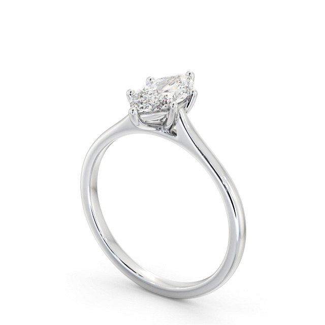 Marquise Diamond Engagement Ring Palladium Solitaire - Davenham ENMA32_WG_SIDE