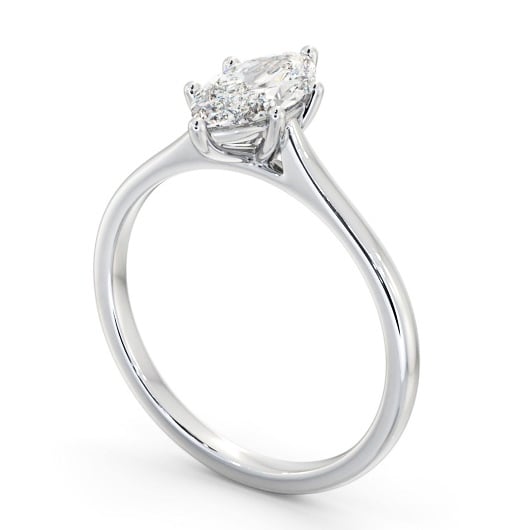 Marquise Diamond Classic 6 Prong Engagement Ring 9K White Gold Solitaire ENMA32_WG_THUMB1