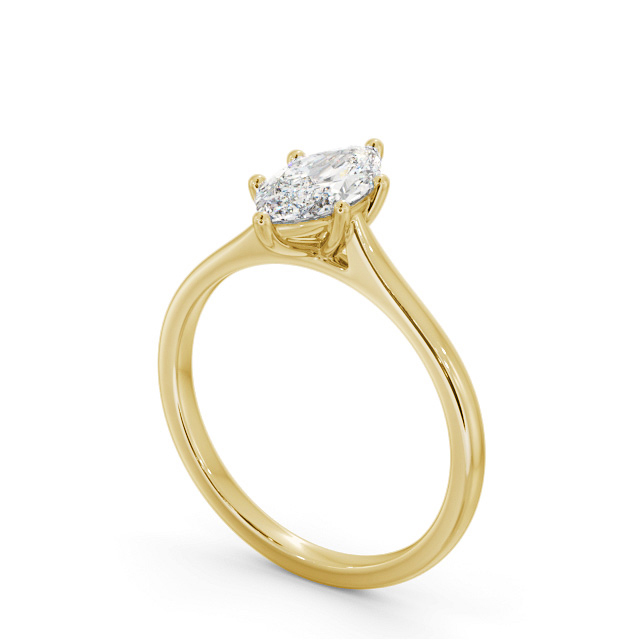 Marquise Diamond Engagement Ring 18K Yellow Gold Solitaire - Davenham ...