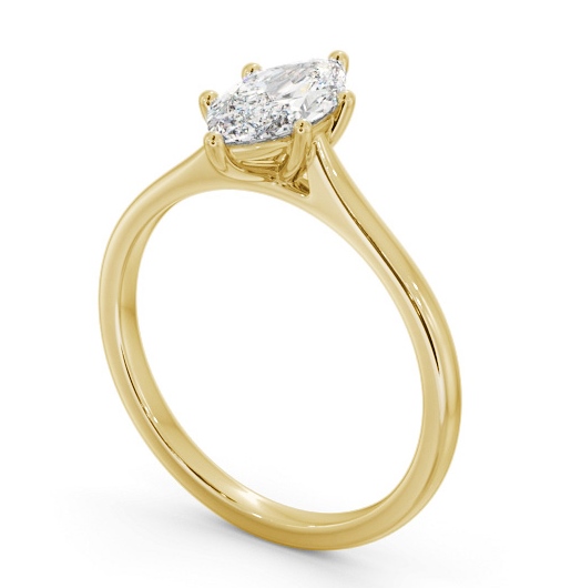  Marquise Diamond Engagement Ring 18K Yellow Gold Solitaire - Davenham ENMA32_YG_THUMB1 