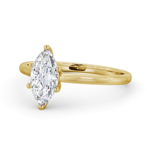  Marquise Diamond Engagement Ring 18K Yellow Gold Solitaire - Davenham ENMA32_YG_THUMB2 