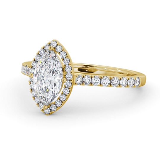  Halo Marquise Diamond Engagement Ring 18K Yellow Gold - Laurel ENMA33_YG_THUMB2 