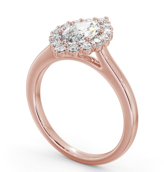 Halo Marquise Diamond Elegant Style Engagement Ring 18K Rose Gold ENMA34_RG_THUMB1