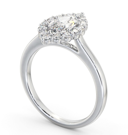  Halo Marquise Diamond Engagement Ring 9K White Gold - Avila ENMA34_WG_THUMB1 