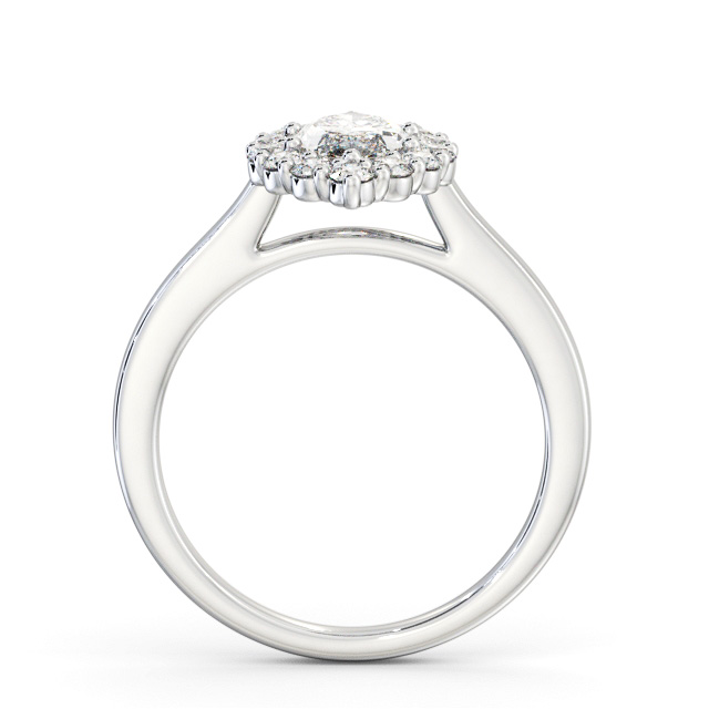 Halo Marquise Diamond Engagement Ring 18K White Gold - Avila ENMA34_WG_UP