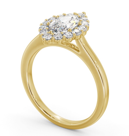 Halo Marquise Diamond Elegant Style Engagement Ring 18K Yellow Gold ENMA34_YG_THUMB1 