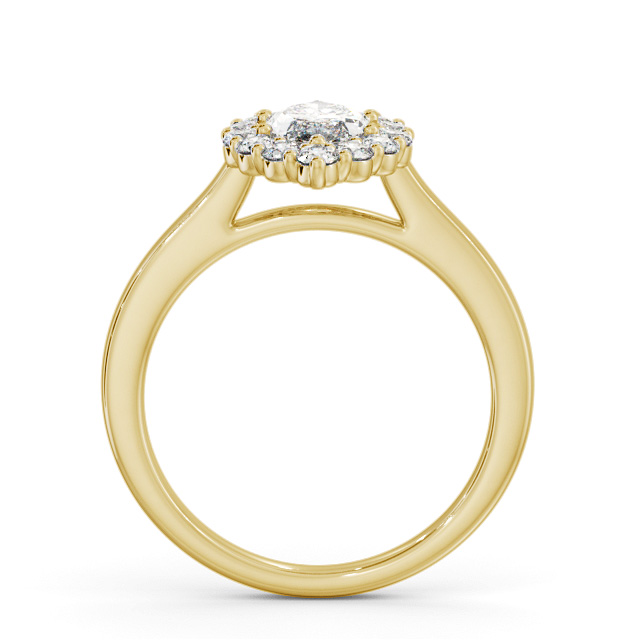 Halo Marquise Diamond Engagement Ring 18K Yellow Gold - Avila ENMA34_YG_UP