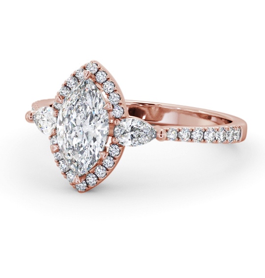  Halo Marquise Diamond Engagement Ring 9K Rose Gold - Maisey ENMA35_RG_THUMB2 