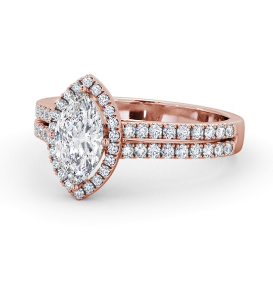  Halo Marquise Diamond Engagement Ring 9K Rose Gold - Redmond ENMA36_RG_THUMB2 