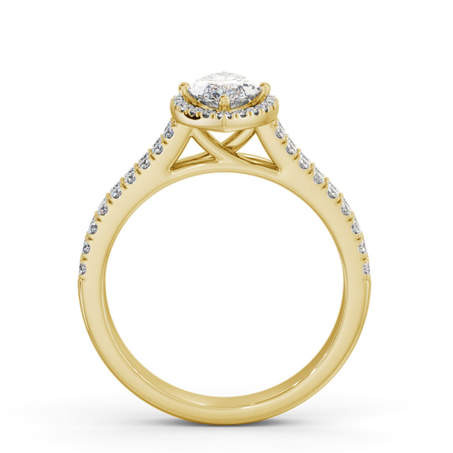 Halo Marquise Diamond Engagement Ring 9K Yellow Gold - Redmond ENMA36_YG_UP