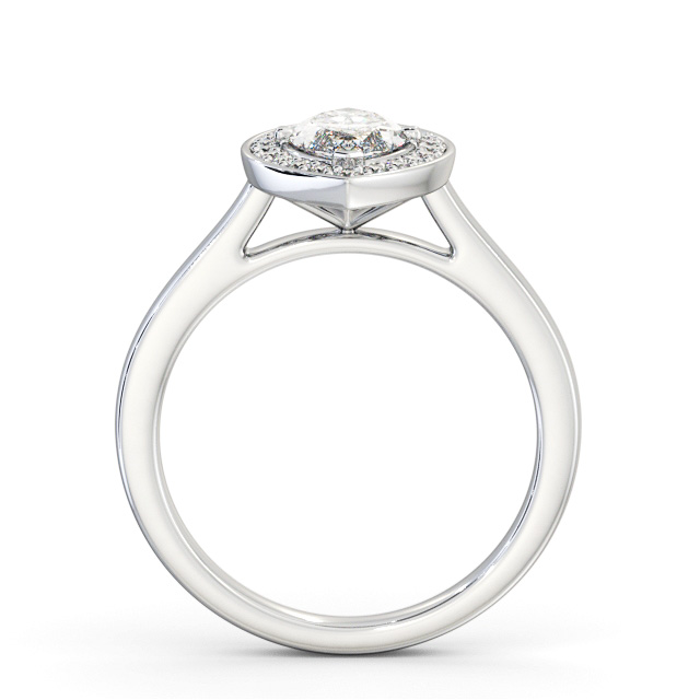 Halo Marquise Diamond Engagement Ring 18K White Gold - Nellie ENMA37_WG_UP