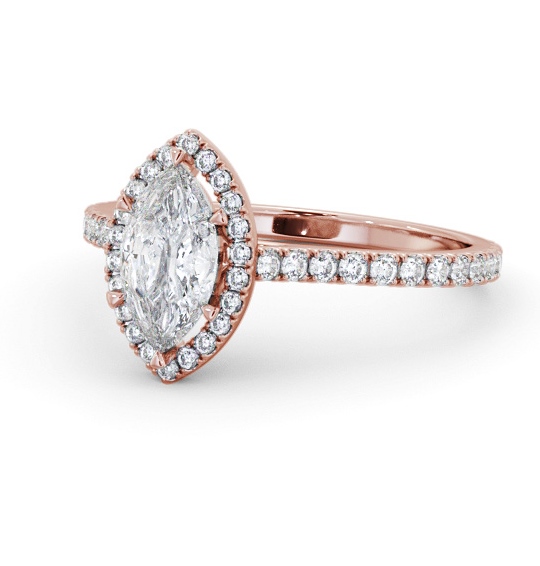  Halo Marquise Diamond Engagement Ring 9K Rose Gold - Harlow ENMA38_RG_THUMB2 