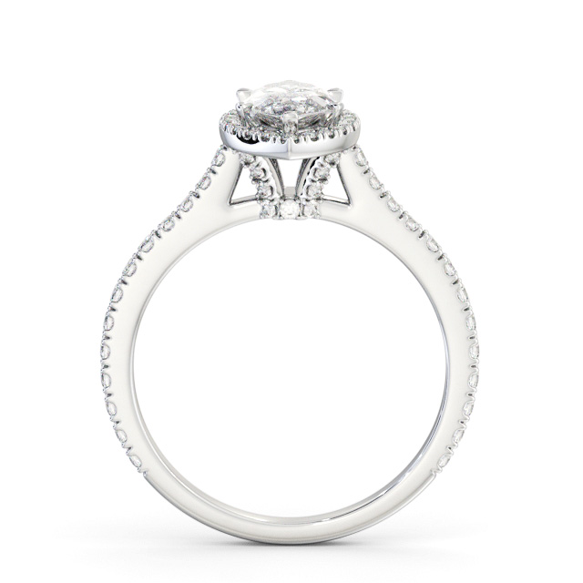 Halo Marquise Diamond Engagement Ring 18K White Gold - Harlow ENMA38_WG_UP