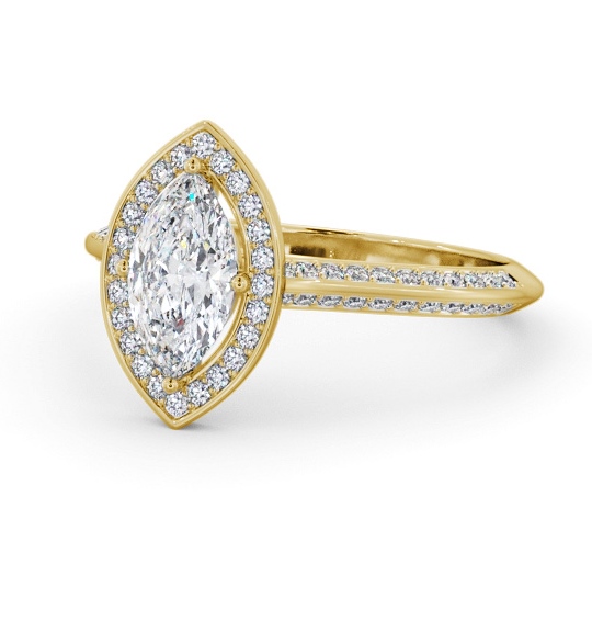 Halo Marquise Diamond Engagement Ring 9K Yellow Gold - Alderney ENMA39_YG_THUMB2 