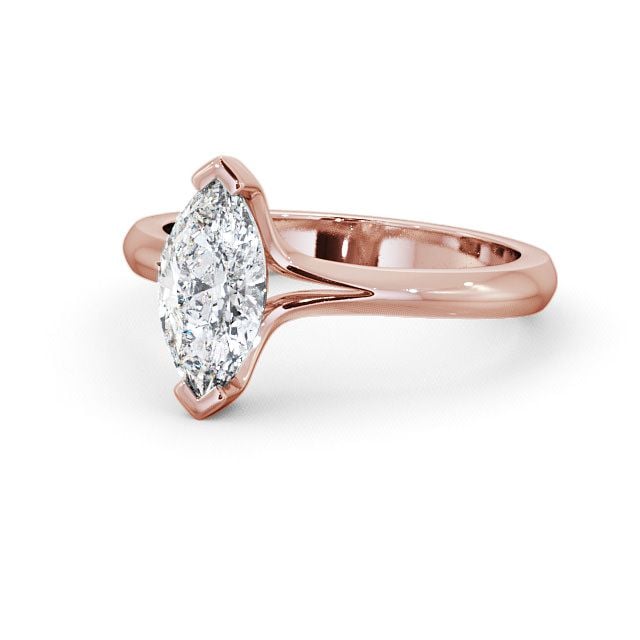 Marquise Diamond Engagement Ring 9K Rose Gold Solitaire - Hessay ENMA3_RG_FLAT