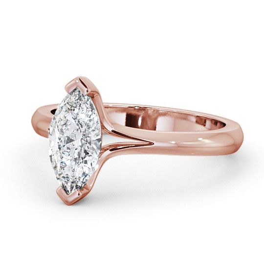  Marquise Diamond Engagement Ring 9K Rose Gold Solitaire - Hessay ENMA3_RG_THUMB2 