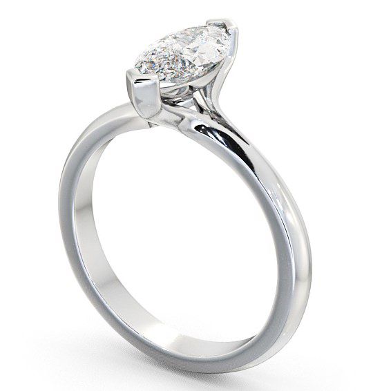  Marquise Diamond Engagement Ring Palladium Solitaire - Hessay ENMA3_WG_THUMB1 