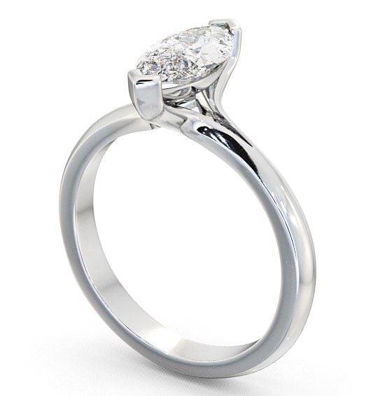 Marquise Diamond 2 Prong Engagement Ring Platinum Solitaire ENMA3_WG_THUMB1 