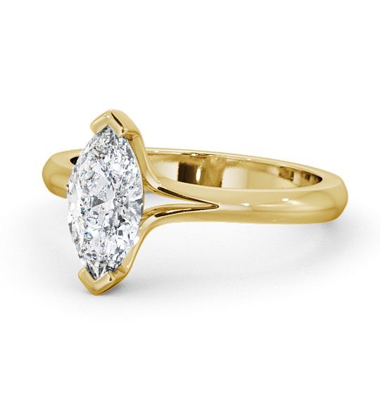  Marquise Diamond Engagement Ring 18K Yellow Gold Solitaire - Hessay ENMA3_YG_THUMB2 