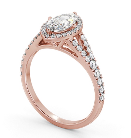  Halo Marquise Diamond Engagement Ring 9K Rose Gold - Agatha ENMA40_RG_THUMB1 