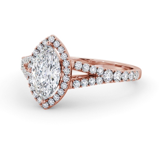  Halo Marquise Diamond Engagement Ring 18K Rose Gold - Agatha ENMA40_RG_THUMB2 