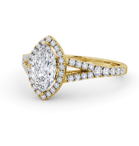  Halo Marquise Diamond Engagement Ring 9K Yellow Gold - Agatha ENMA40_YG_THUMB2 