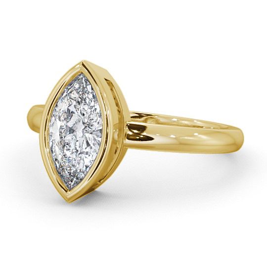  Marquise Diamond Engagement Ring 18K Yellow Gold Solitaire - Langley ENMA4_YG_THUMB2 