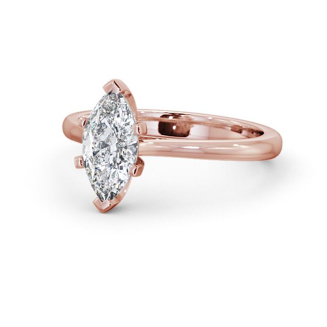 Marquise Diamond Engagement Ring 9K Rose Gold Solitaire - Muir ENMA5_RG_FLAT