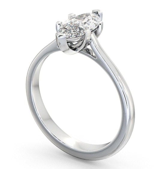 Marquise Diamond 6 Prong Engagement Ring 18K White Gold Solitaire ENMA5_WG_THUMB1 