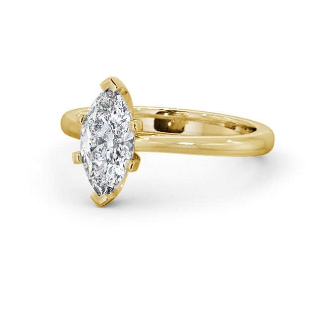 Marquise Diamond Engagement Ring 9K Yellow Gold Solitaire - Muir ENMA5_YG_FLAT