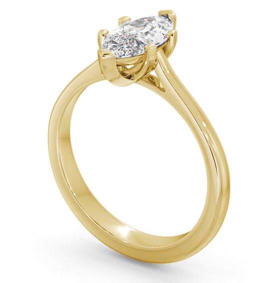 Marquise Diamond Engagement Ring 9K Yellow Gold Solitaire - Muir ENMA5_YG_THUMB1