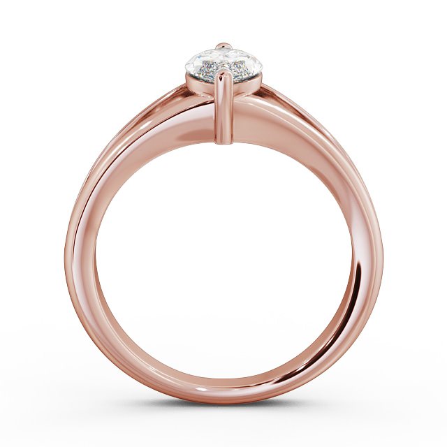 Marquise Diamond Engagement Ring 9K Rose Gold Solitaire - Rosario ENMA8_RG_UP