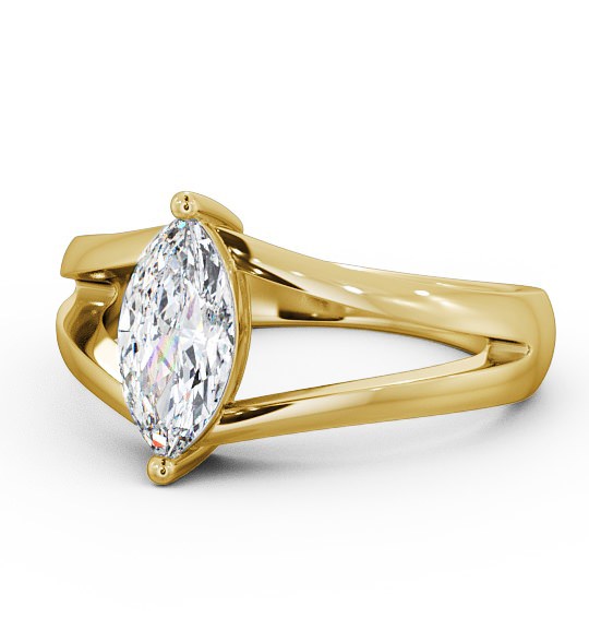 Marquise Diamond Engagement Ring 9K Yellow Gold Solitaire - Rosario ENMA8_YG_THUMB2 