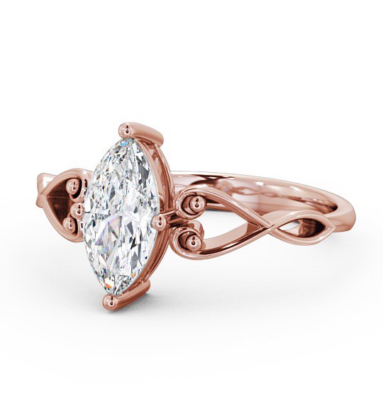  Marquise Diamond Engagement Ring 18K Rose Gold Solitaire - Ferah ENMA9_RG_THUMB2 