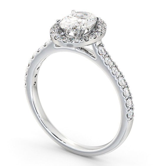 Halo Oval Diamond Classic Engagement Ring Palladium ENOV13_WG_THUMB1 