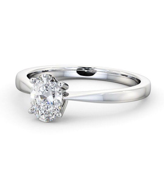  Oval Diamond Engagement Ring Palladium Solitaire - Pershal ENOV17_WG_THUMB2 